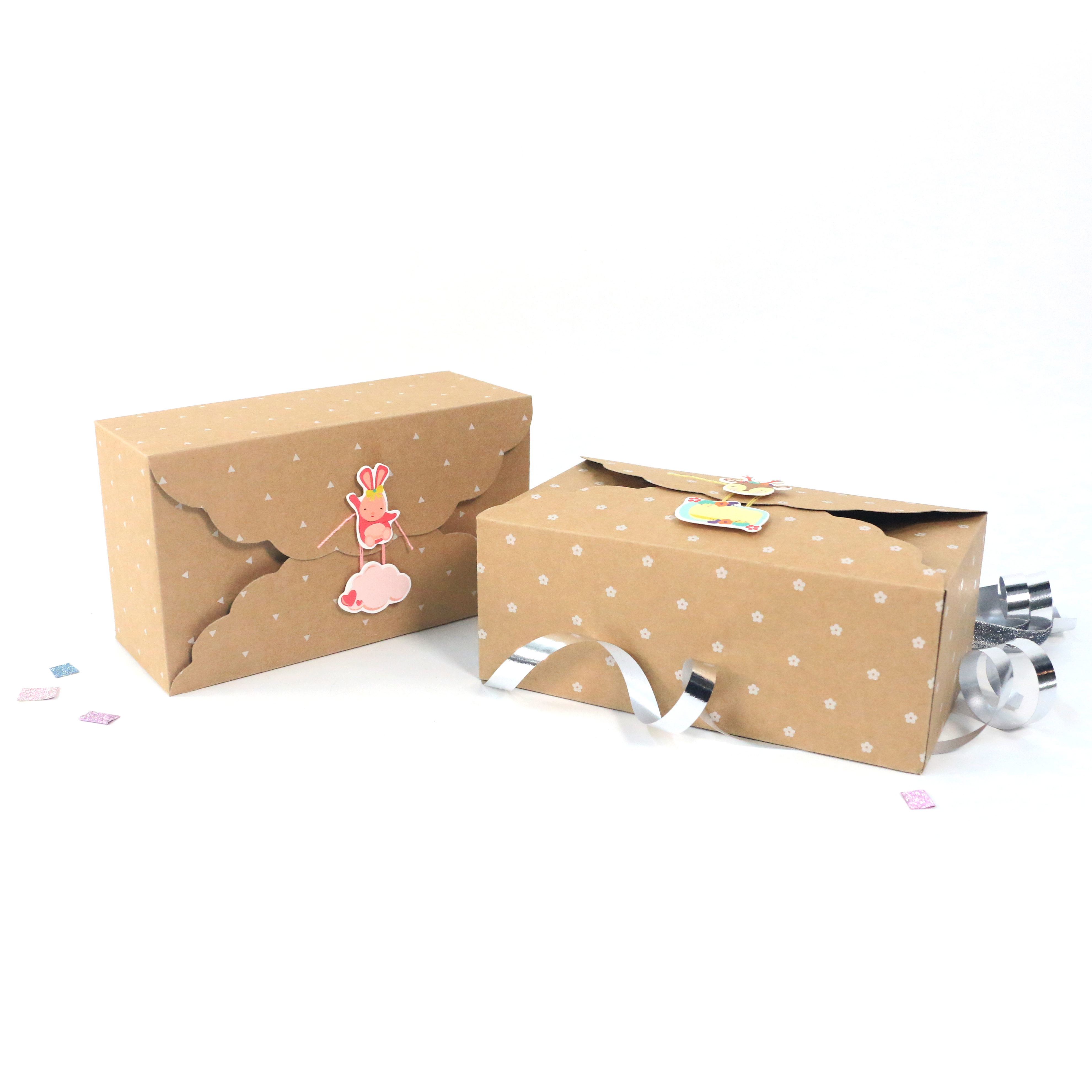 กล่องของขวัญ DIY ทรงสี่เหลี่ยมผืนผ้าขอบหยัก (เล็ก) กล่องของขวัญ DIY ทรงสี่เหลี่ยมผืนผ้าขอบหยัก (เล็ก)